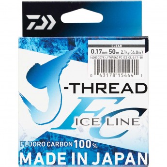 Леска DAIWA J-Thread Fluoro Carbon Ice Line 50м 0.19мм (прозрачная) Леска DAIWA J-Thread Fluoro Carbon Ice Line 50м 0.19мм (прозрачная)